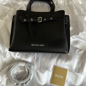 Michael Kors Emilia Small Pebbled Leather Satchel